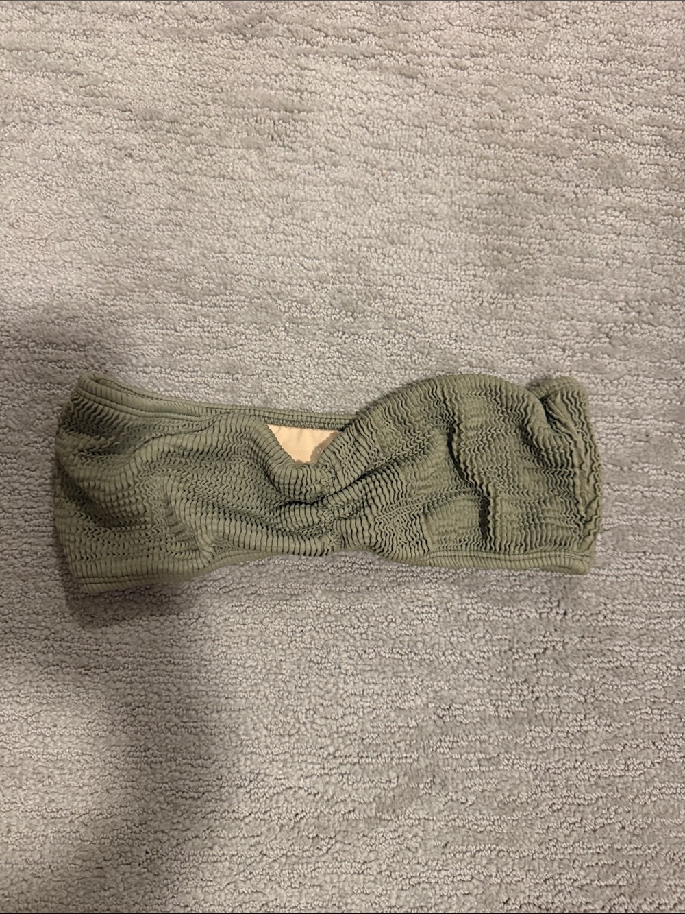 Wanderlust Olive Textured Bandeau Top never worn